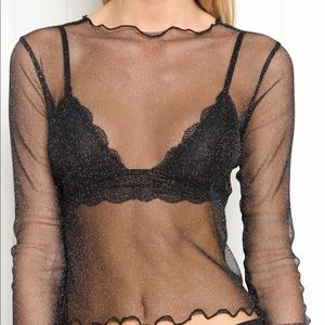 Brandy Melville sparky see through long sleeve